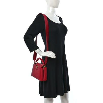 Louis Vuitton Taurillon Mini Capucines Scarlet 2 of 8