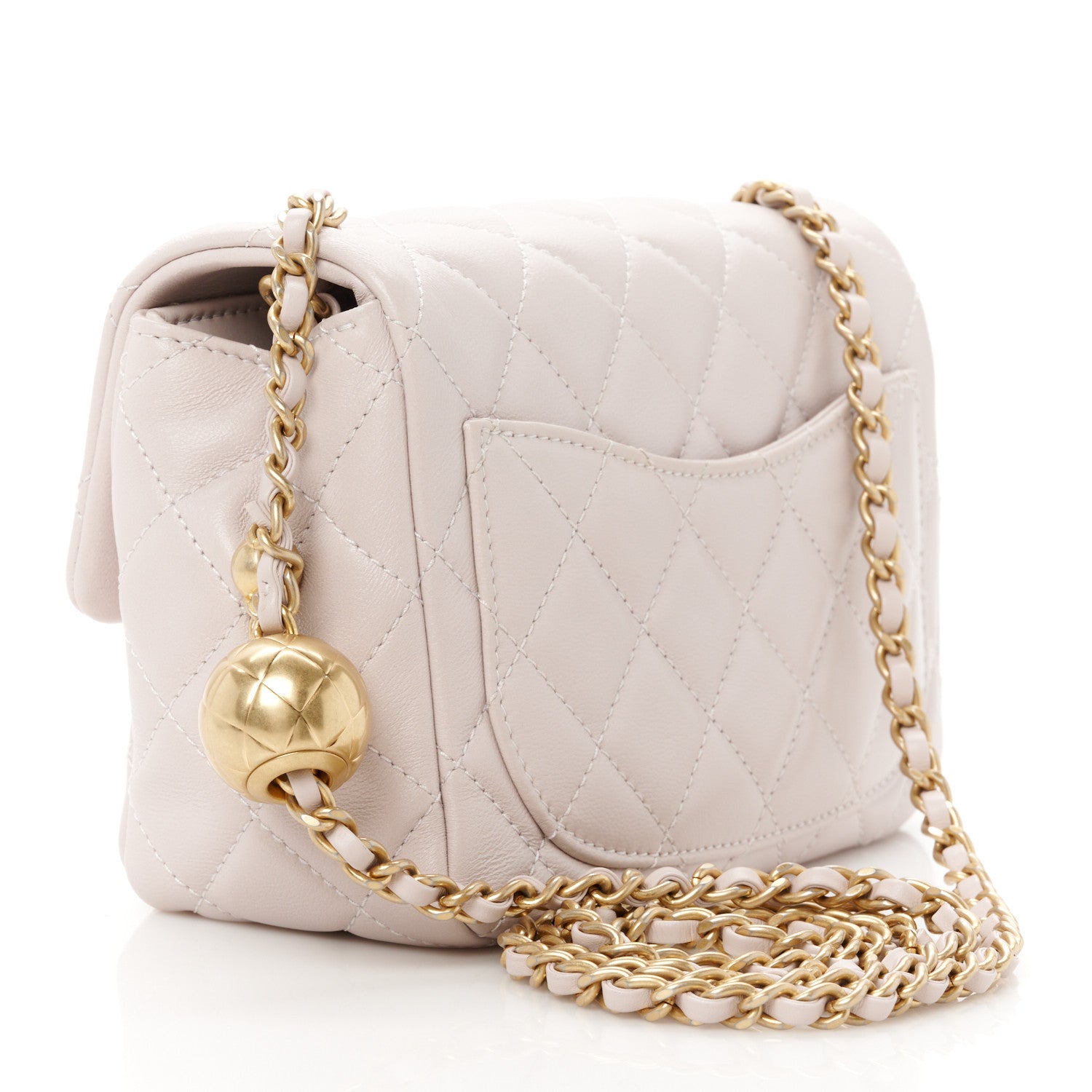 Chanel Lambskin Quilted Mini Pearl Crush Flap Light Purple 3 of 12