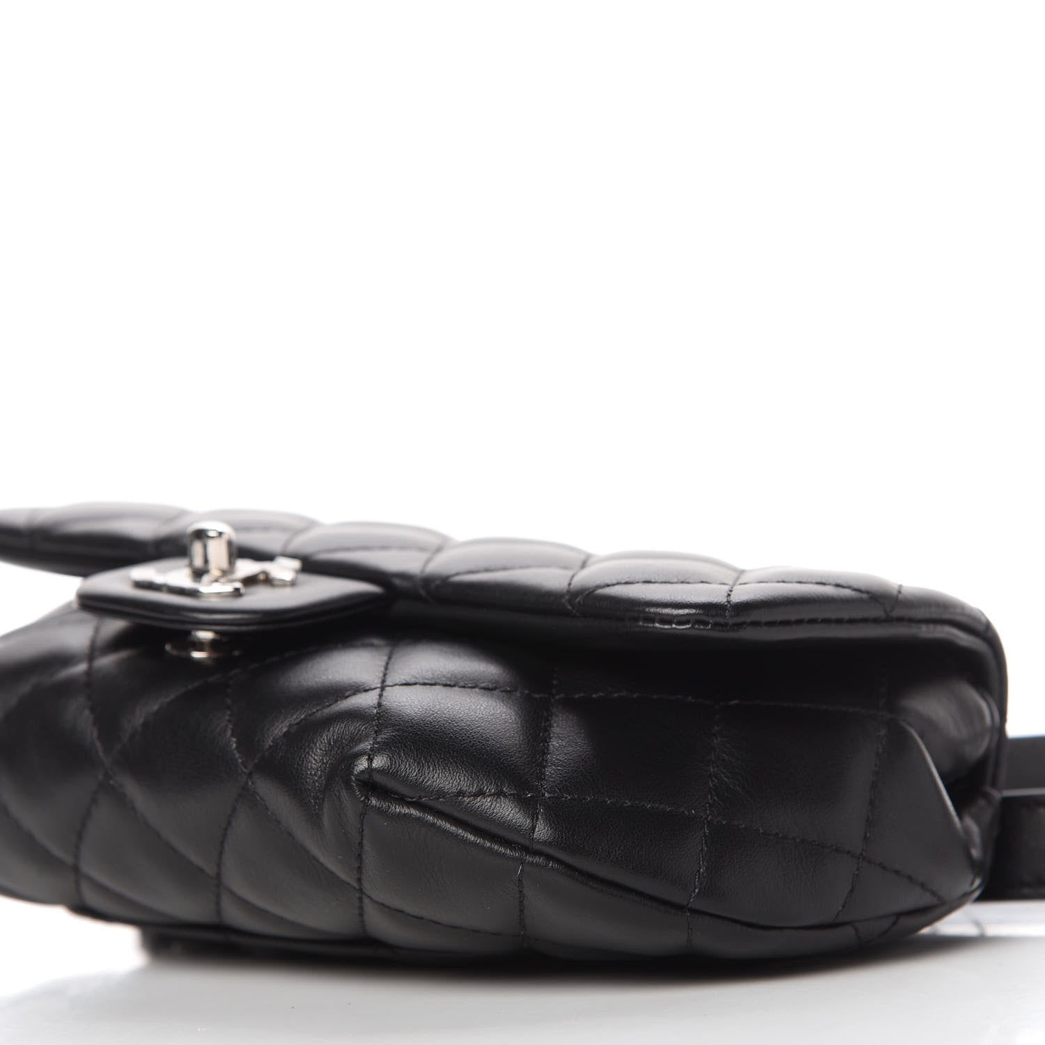 Chanel Calfskin Quilted CC Uniform Flap Belt Bag Black 7 of 11
