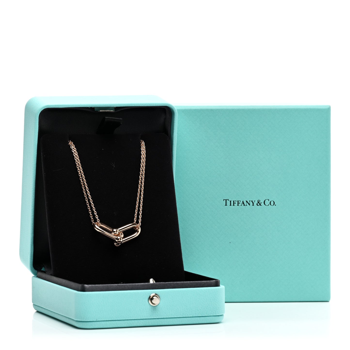 18K Rose Gold HardWear Double Link Pendant Necklace