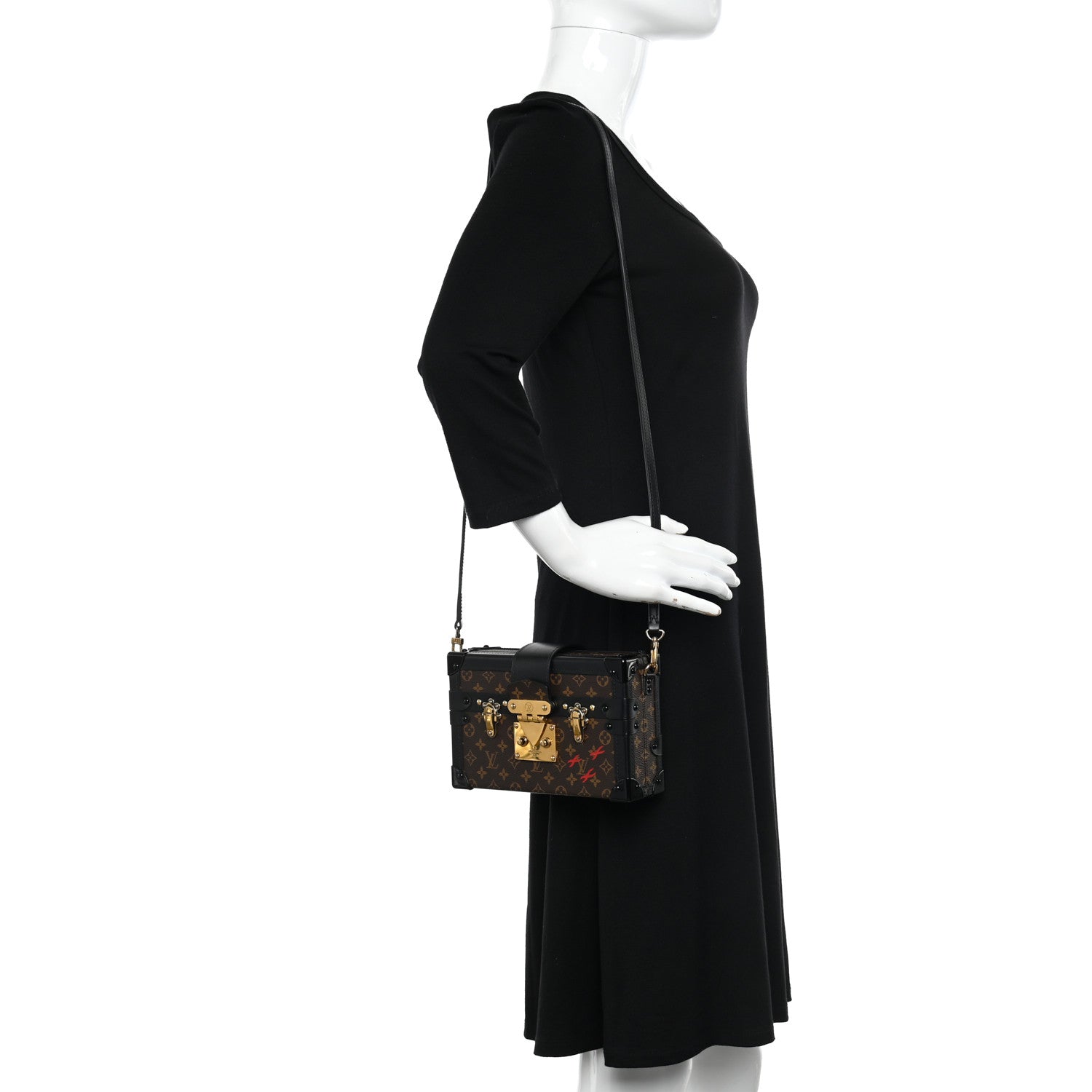 Louis Vuitton Monogram Petite Malle Black 2 of 11