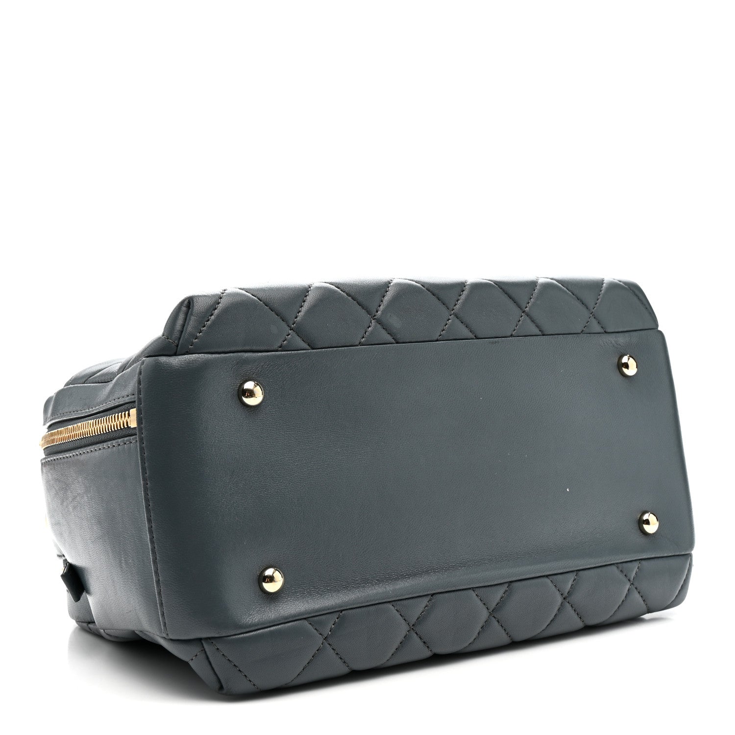 Chanel Lambskin Quilted Medium Trendy CC Bowling Bag Grey 4 of 11