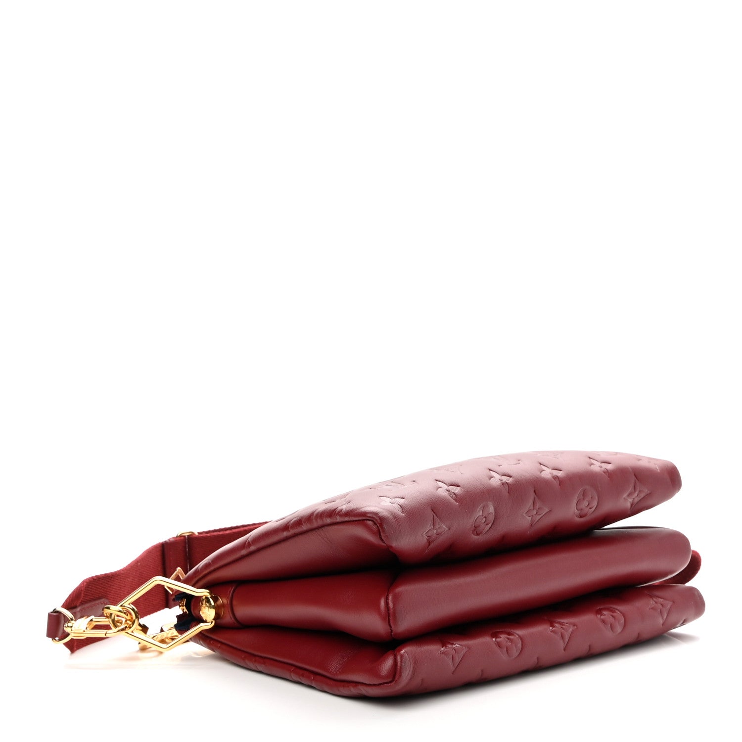 Louis Vuitton Lambskin Embossed Monogram Coussin PM Wine 4 of 10