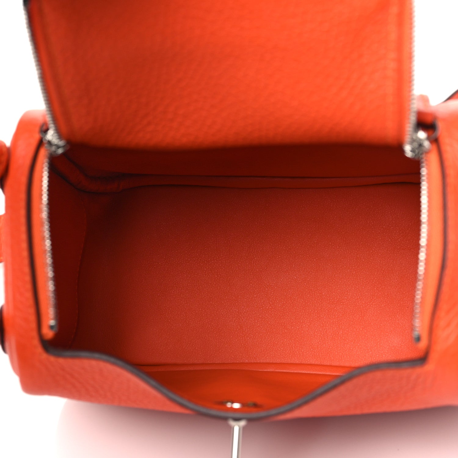 Hermes Taurillon Clemence Mini Lindy 20 Feu 5 of 10