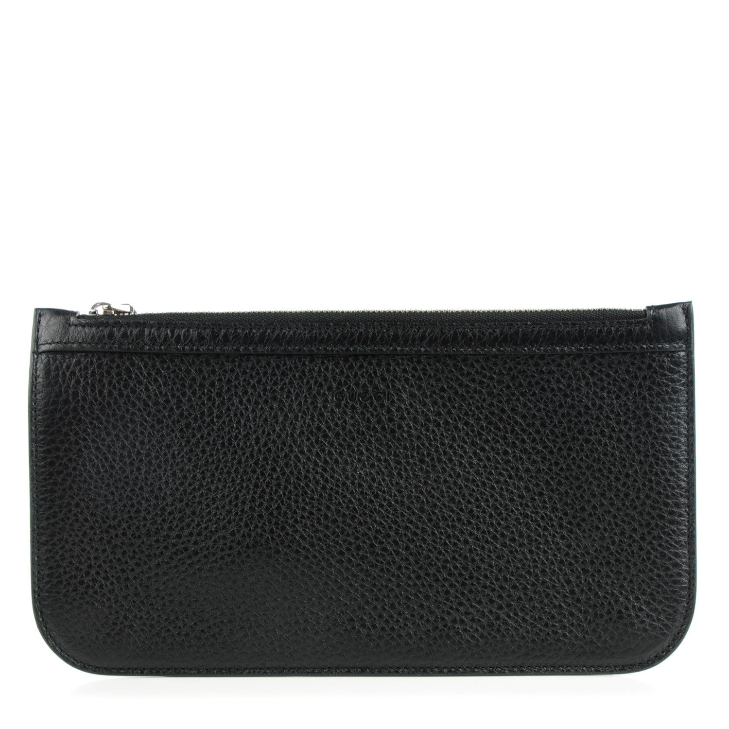 Gucci Pebbled Calfskin Zip Pouch Black 1 of 8