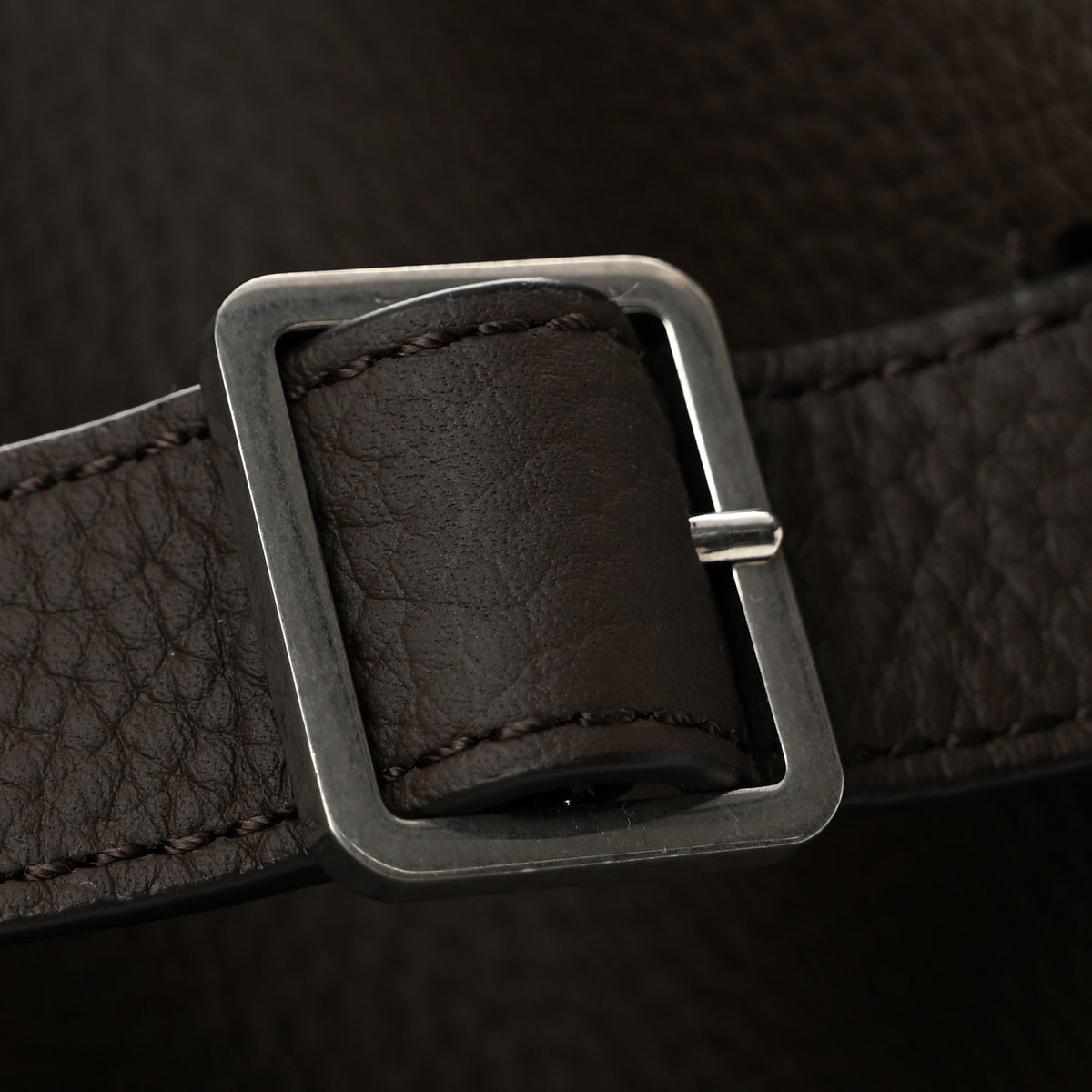 The Row Matte Grained Calfskin Margaux Shoulder 12 Deep Brown 10 of 10