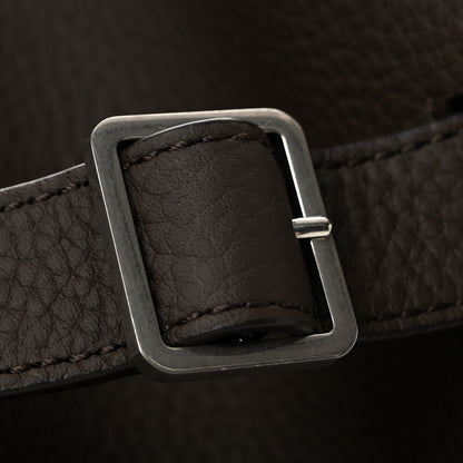 The Row Matte Grained Calfskin Margaux Shoulder 12 Deep Brown 10 of 10