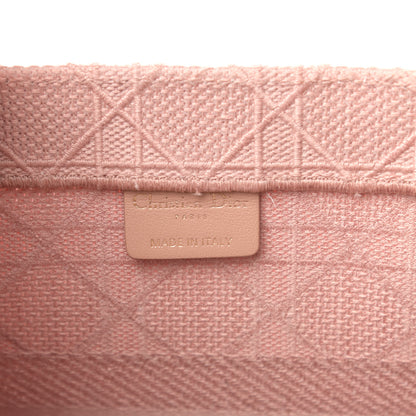 Christian Dior Canvas Embroidered Cannage Medium Book Tote Bois De Rose 6 of 16