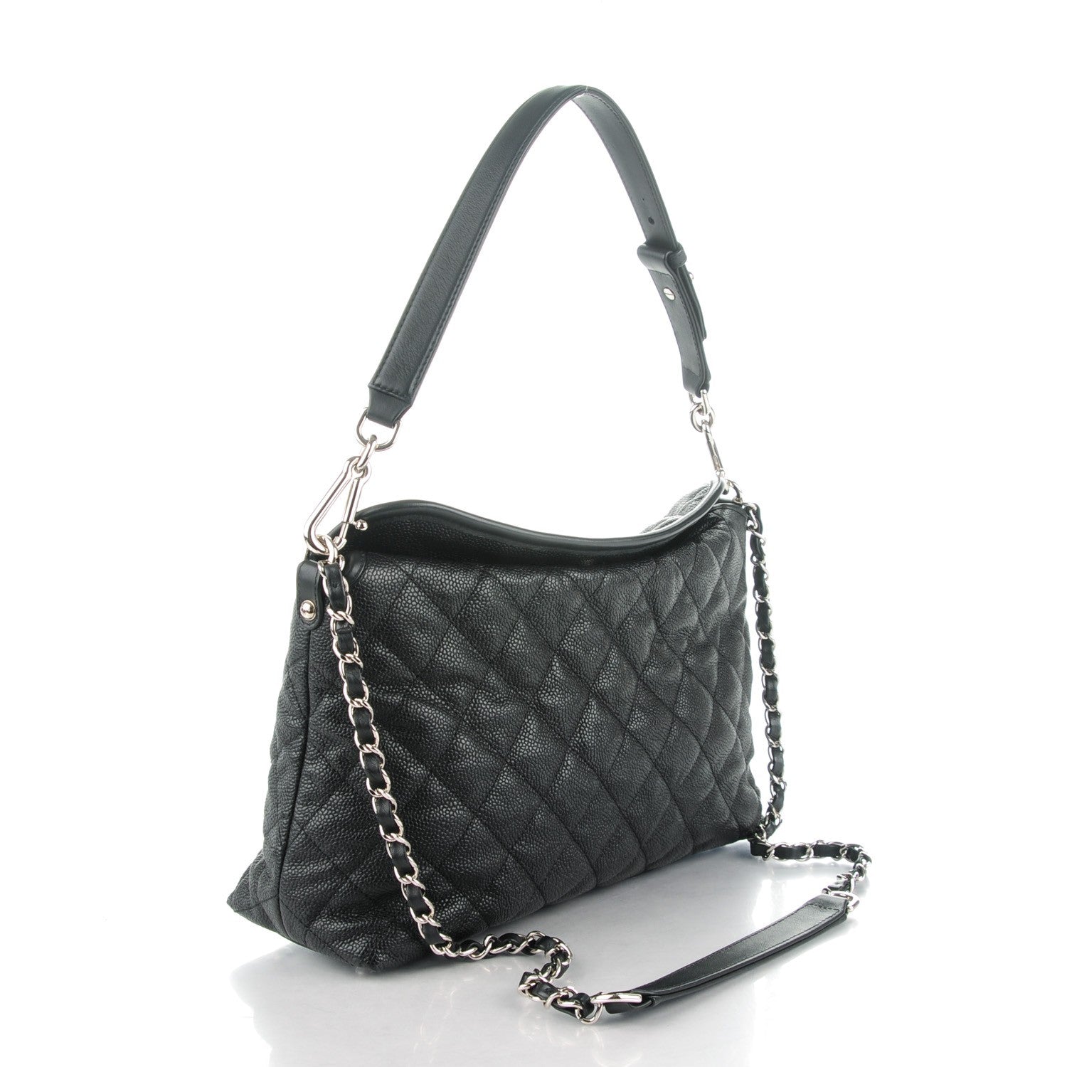 Chanel Caviar Quilted French Riviera Hobo Black 3 of 7