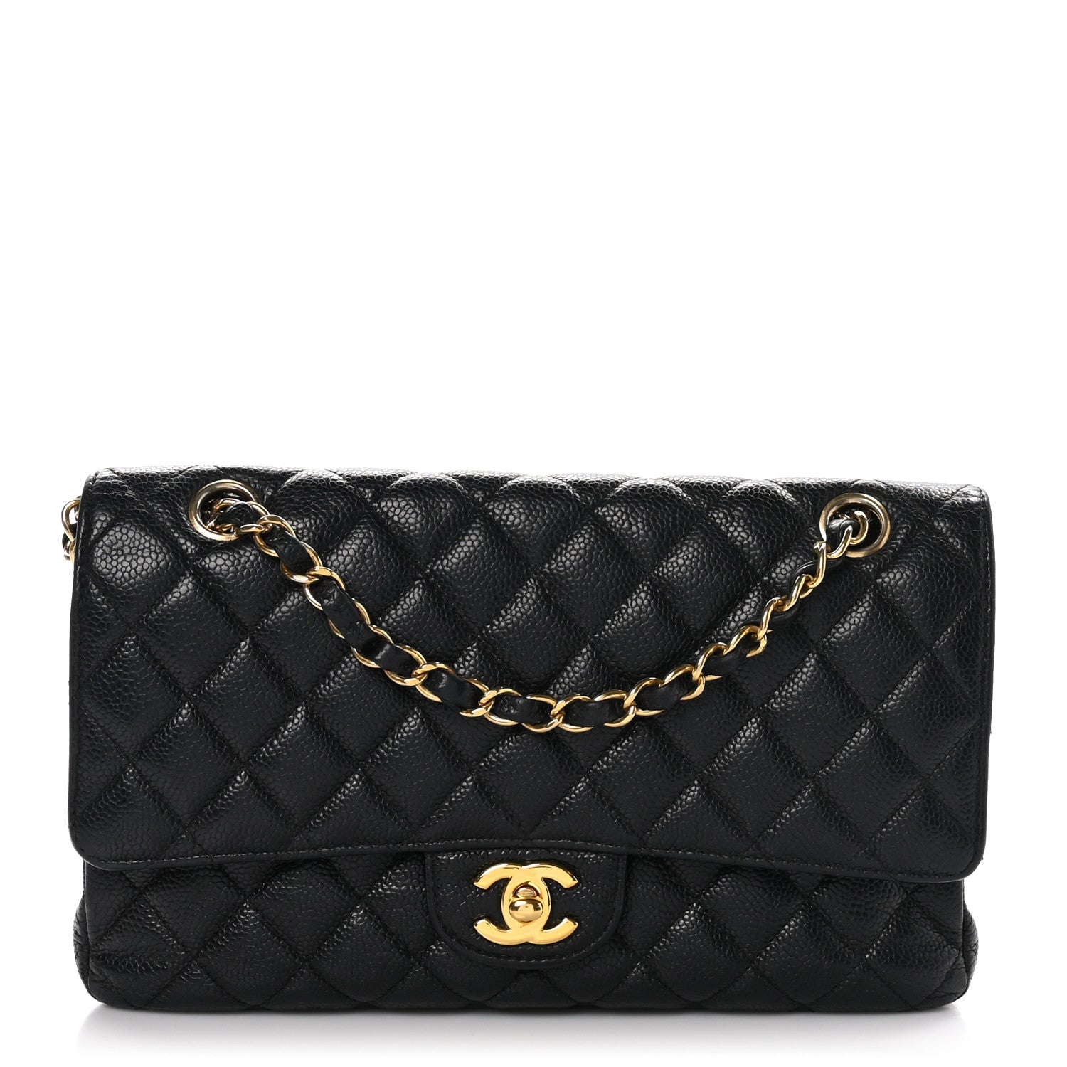 Chanel Caviar Quilted Medium Double Flap Black 1 of 10