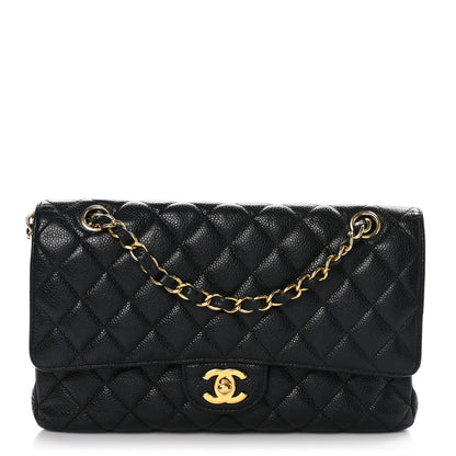 Chanel Caviar Quilted Medium Double Flap Black 1 of 10