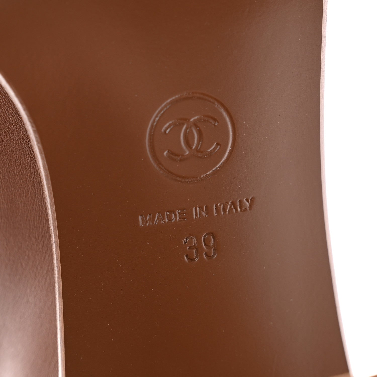 Chanel Calfskin Tall CC Boots 39 Brown 7 of 9