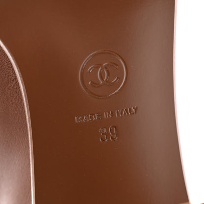 Chanel Calfskin Tall CC Boots 39 Brown 7 of 9
