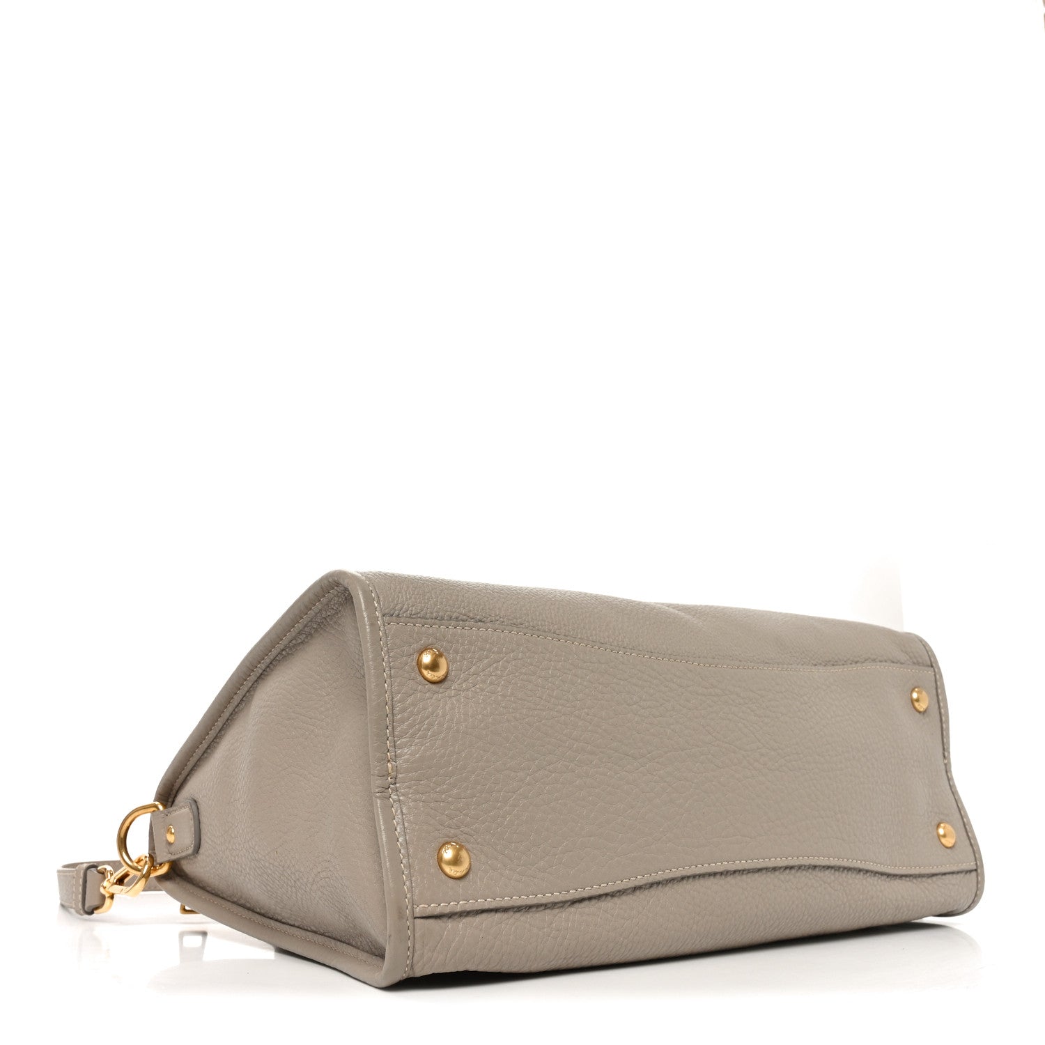 Prada Vitello Daino Shopping Satchel Pomice 4 of 9