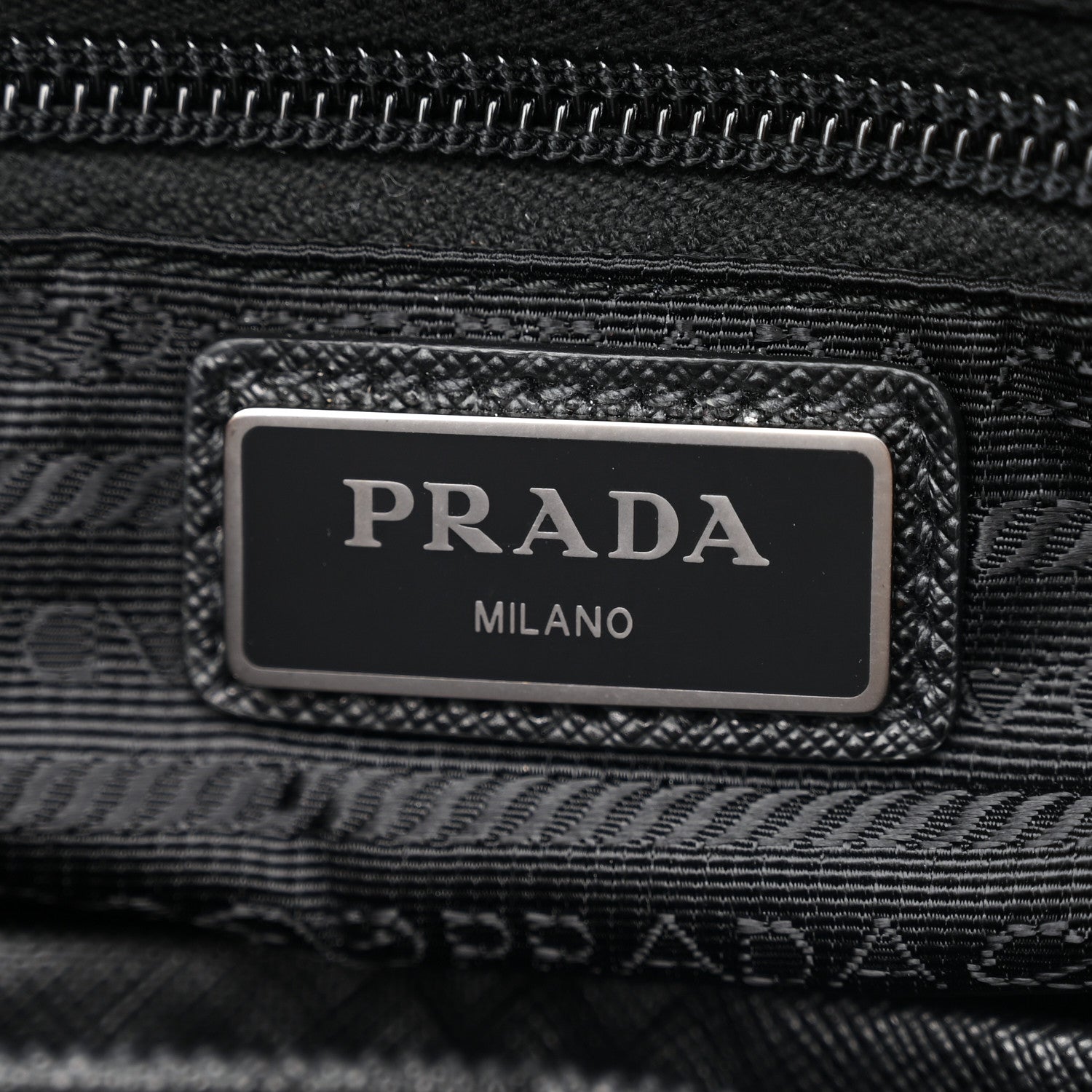 Prada Re-Nylon Saffiano Logo Double Buckle Backpack Black 6 of 10