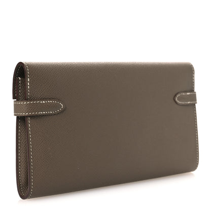 Hermes Epsom Kelly Longue Wallet Etoupe 3 of 8