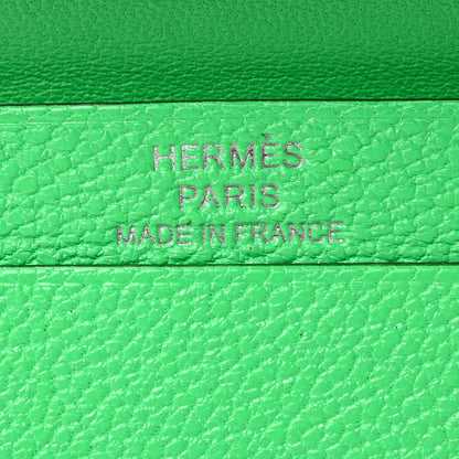 Hermes Chevre Mysore Mini Bearn Wallet Vert Comics 7 of 9