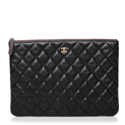 Chanel Caviar Quilted Medium Cosmetic Case Black 1 of 7