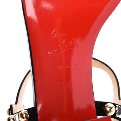 Christian Louboutin Nappa Kaleidra 25 T-Strap Sandals 38.5 Black 6 of 8