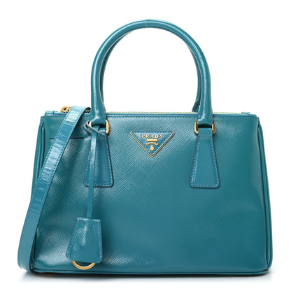 Prada Saffiano Vernice Mini Galleria Double Zip Tote Voyage 1 of 9