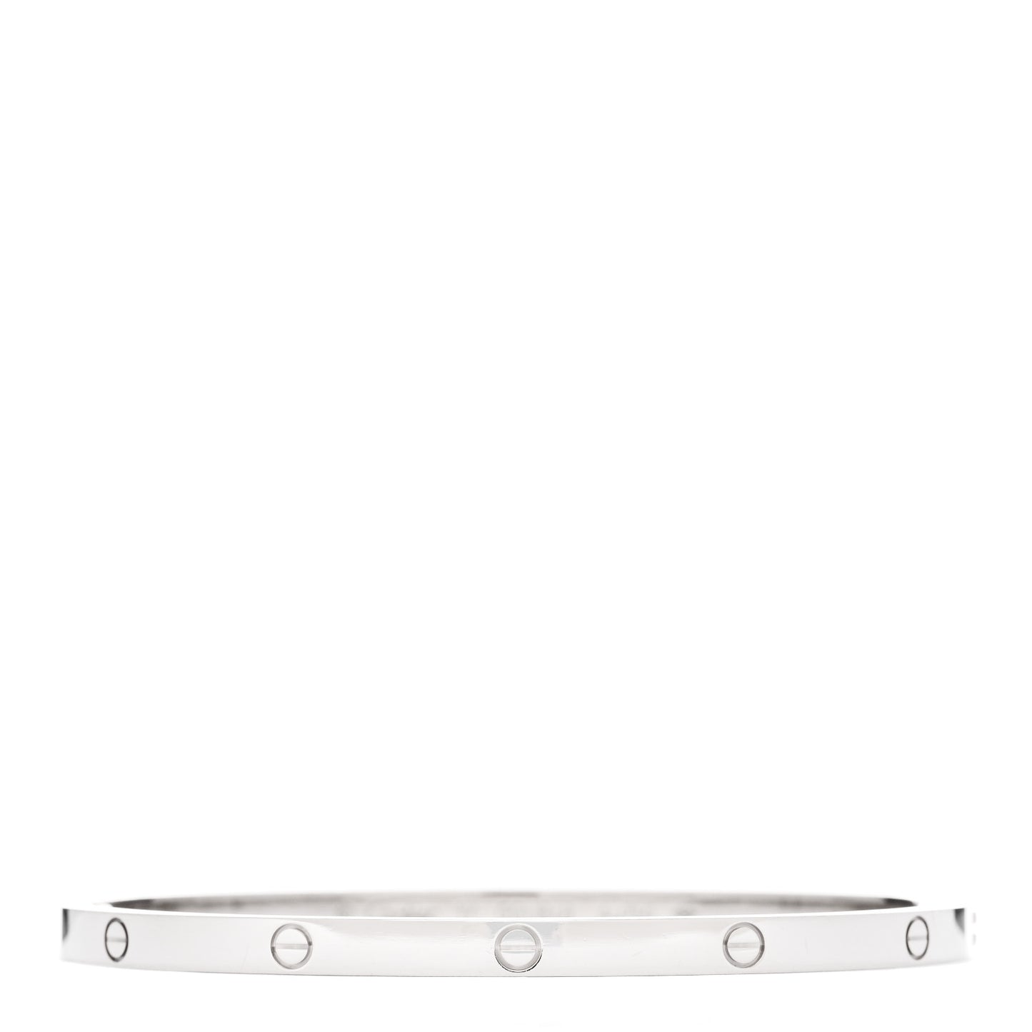18K White Gold Small LOVE Bracelet 17