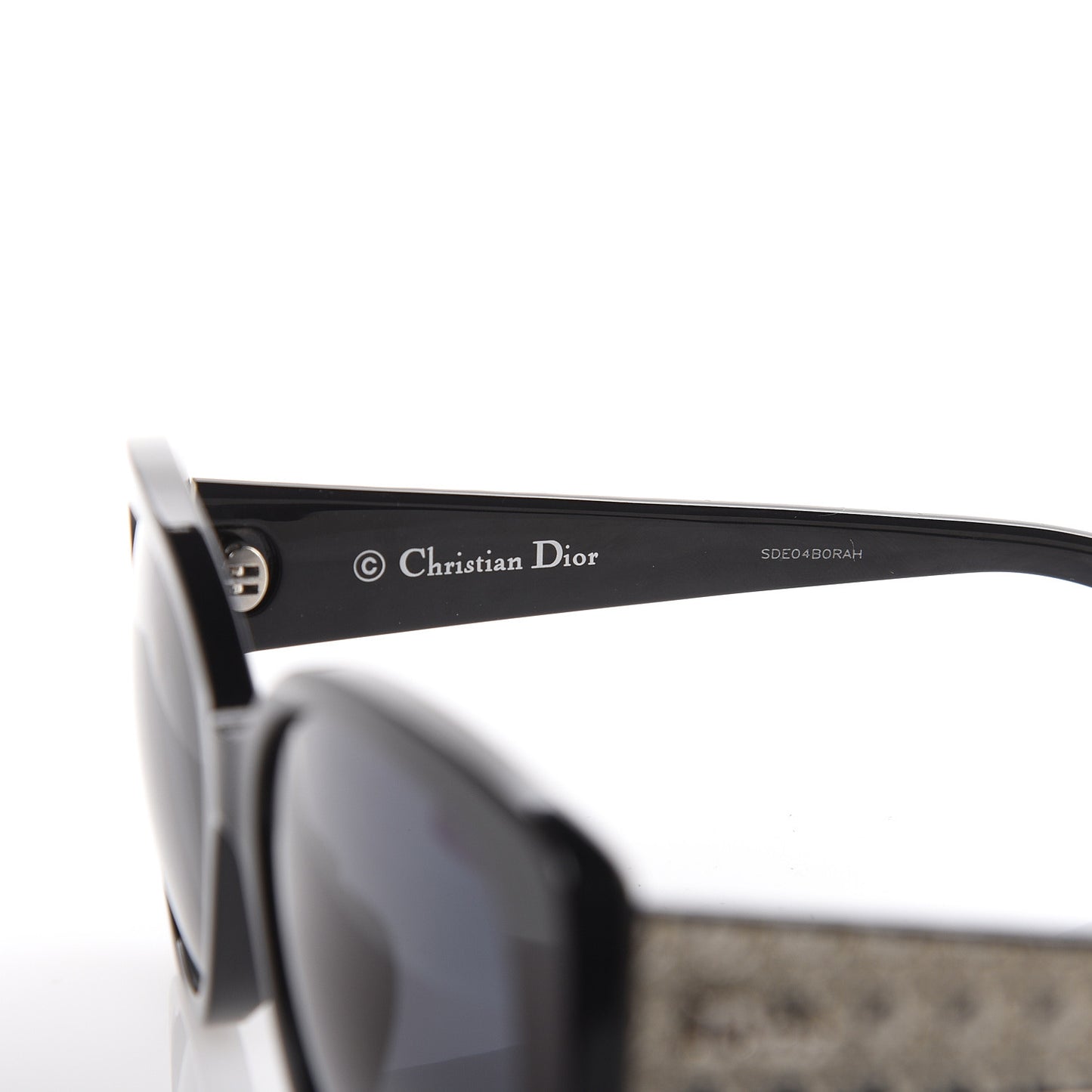 Resin Micro-Cannage Dior Lady 1 Sunglasses Silver Black