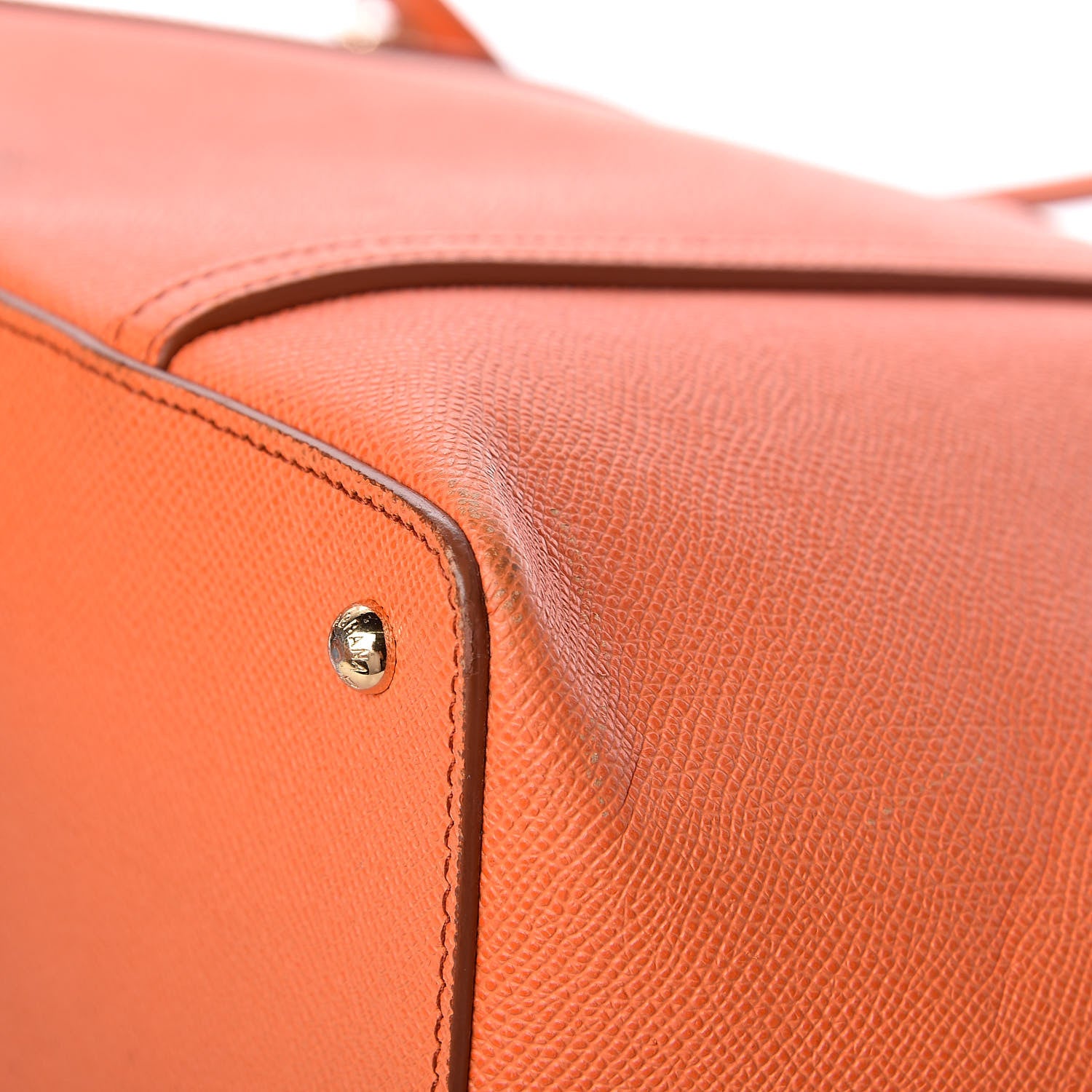 Dolce & Gabbana Textured Calfskin Miss Escape Tote Orange 8 of 12