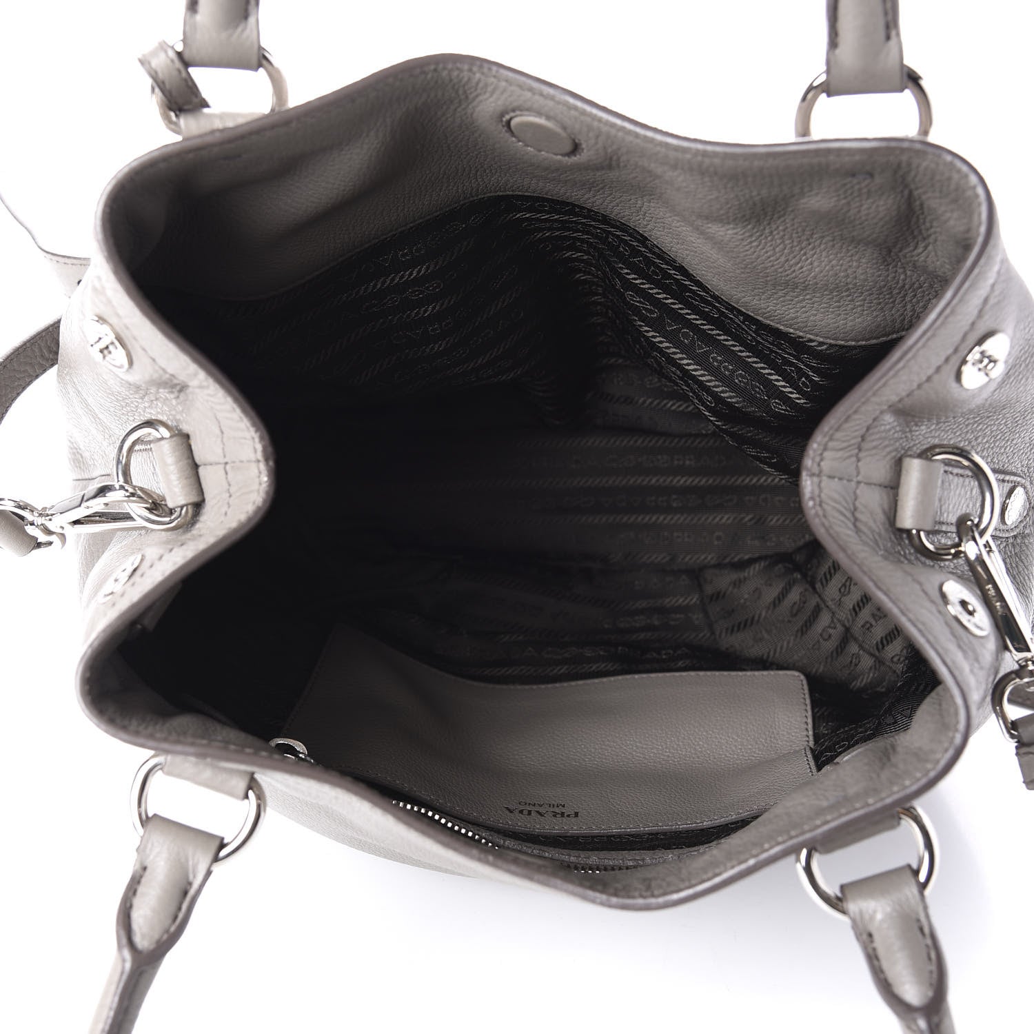 Prada Vitello Daino Shoulder Bag Argilla 6 of 10