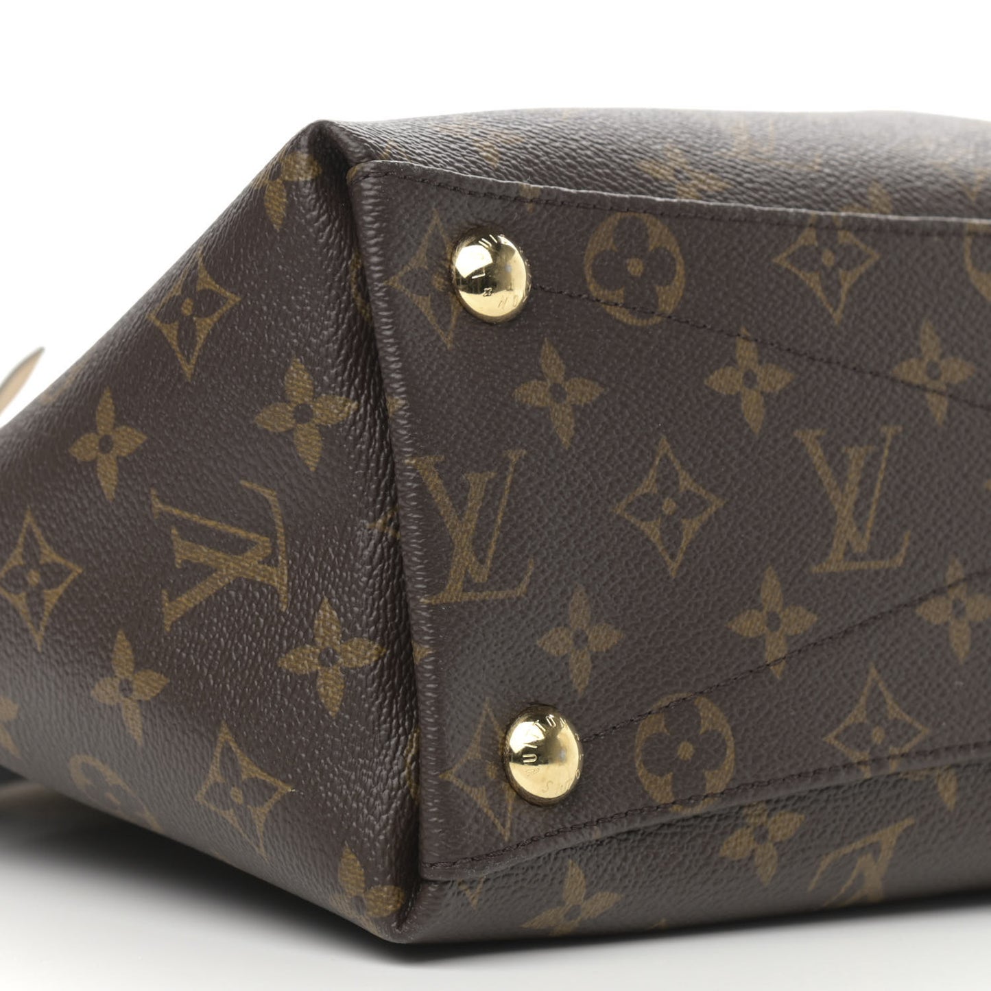 Monogram Braided V Tote MM Creme