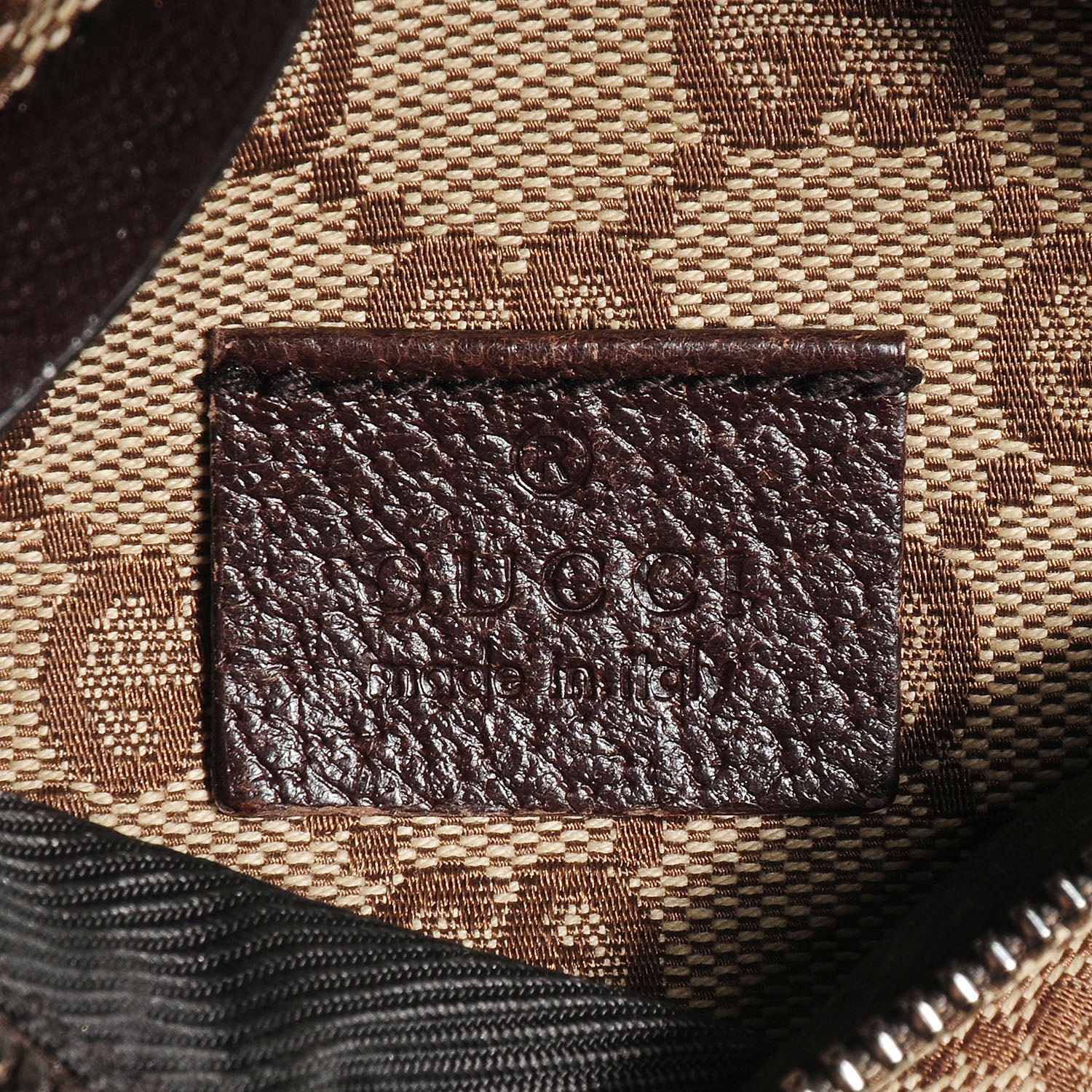 Gucci GG Monogram Double Pocket Belt Bag Dark Brown 7 of 9