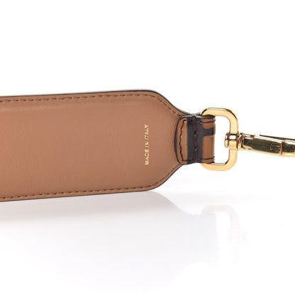 Fendi Calfskin FF 1974 Embossed Mini Strap You Tobacco Black 3 of 4