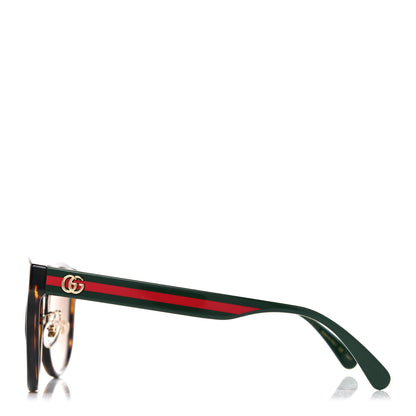 Gucci Acetate Round Eye GG Web Sunglasses GG0854SK Havana 3 of 7