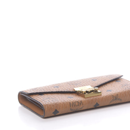 MCM Visetos Large Patricia Wallet On Chain Cognac 7 of 9