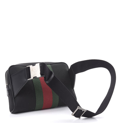 Gucci Canvas Web Slim Belt Bag Black 3 of 10
