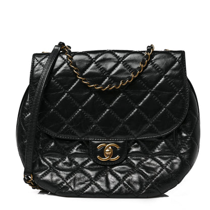 Chanel Glazed Calfskin Quilted Medium Bubble CC Flap Black 1 of 8