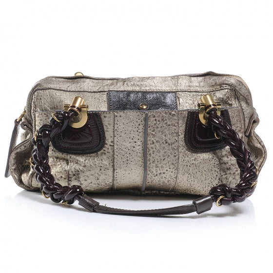 Chloe Leather Heloise Satchel Gold 1 of 8