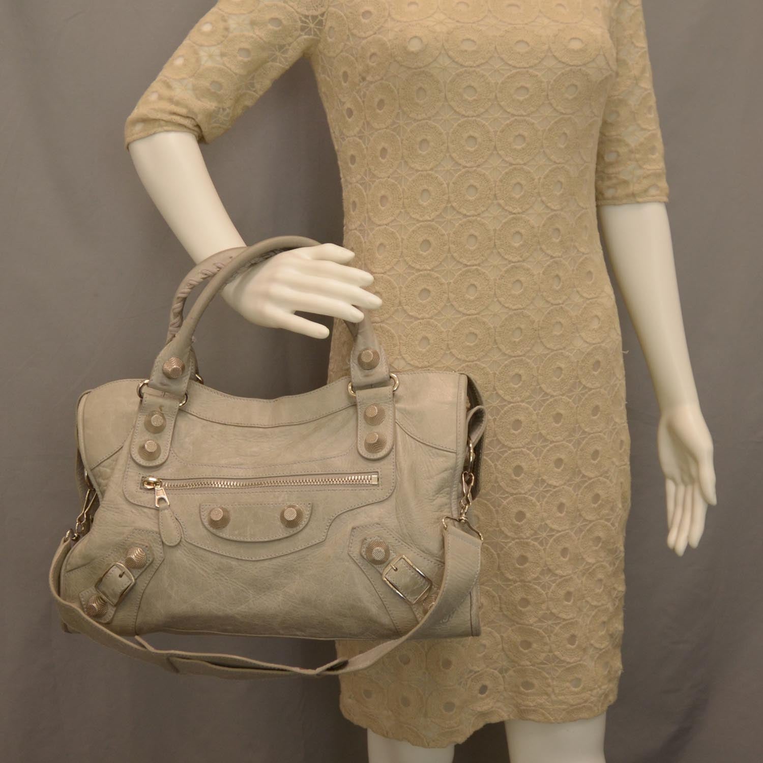 Balenciaga Agneau Giant 21 Silver Hardware CIty Argent 2 of 10