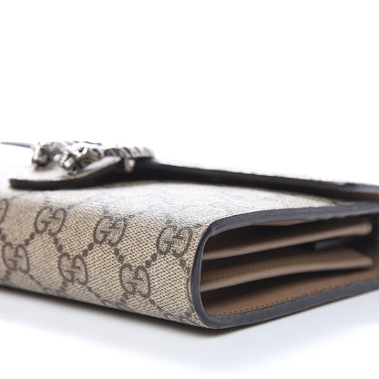 Gucci GG Supreme Monogram Mini Dionysus Chain Wallet Beige Taupe 10 of 11