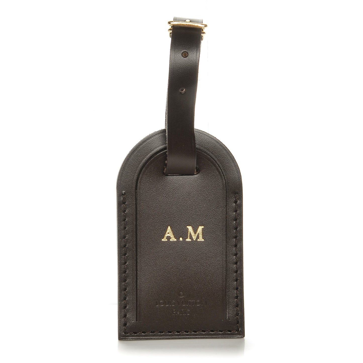 Calfskin Luggage Tag Ebene