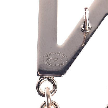 Chanel Metal Cha-Nel Logo Drop Earrings Gold 3 of 5