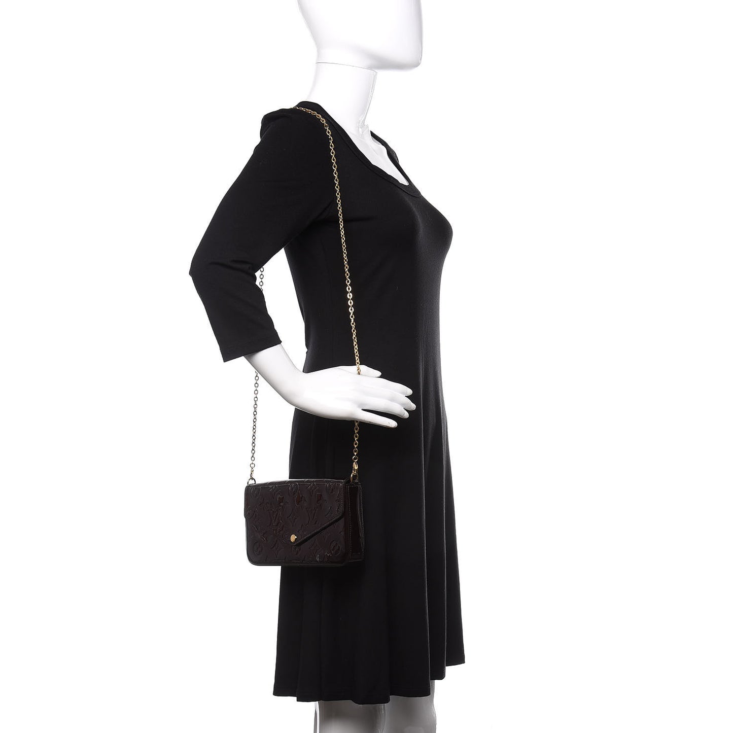 Vernis Pochette Felicie Chain Wallet Amarante