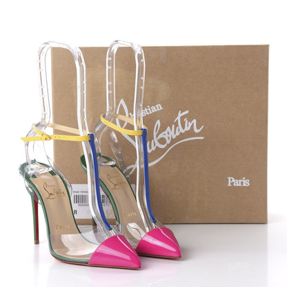 Christian Louboutin Patent PVC Nosy 100 Pumps 36.5 Multicolor 8 of 8