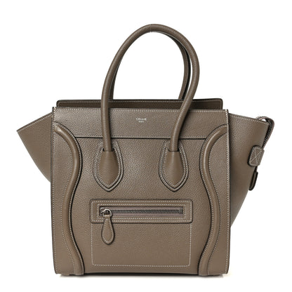 Celine Drummed Calfskin Micro Luggage Souris 1 of 11