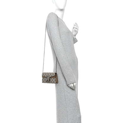 Gucci GG Supreme Monogram Super Mini Dionysus Shoulder Bag Taupe 2 of 13