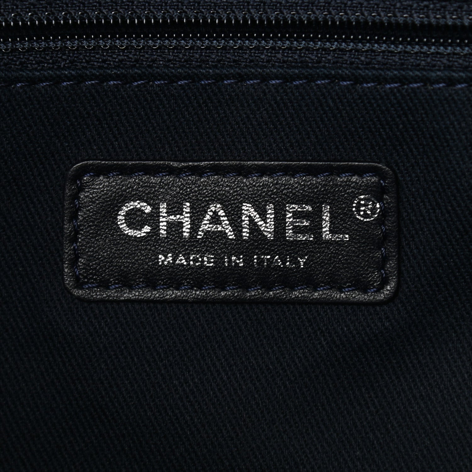 Chanel Denim Small Deauville Tote Dark Blue 6 of 10