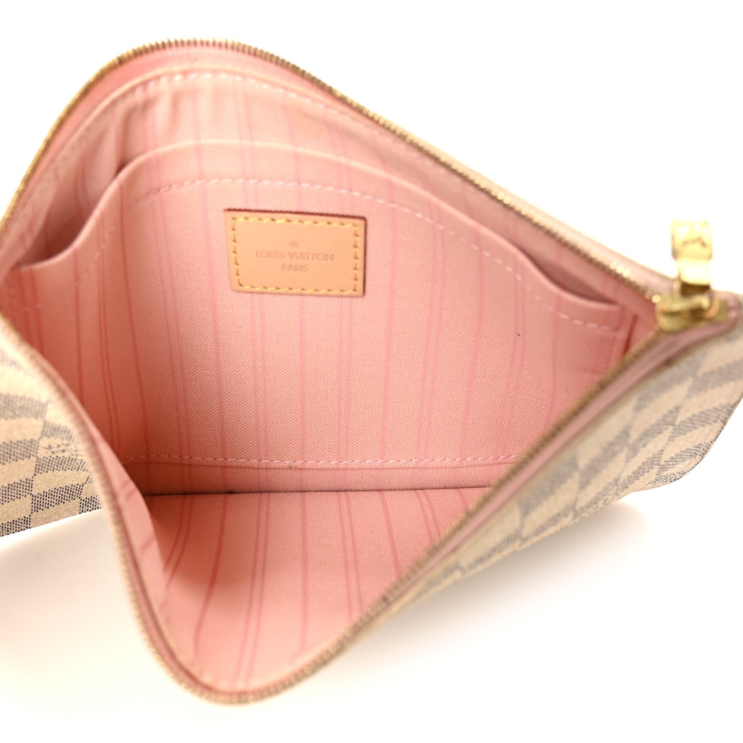 Damier Azur Neverfull MM GM Pochette Rose Ballerine