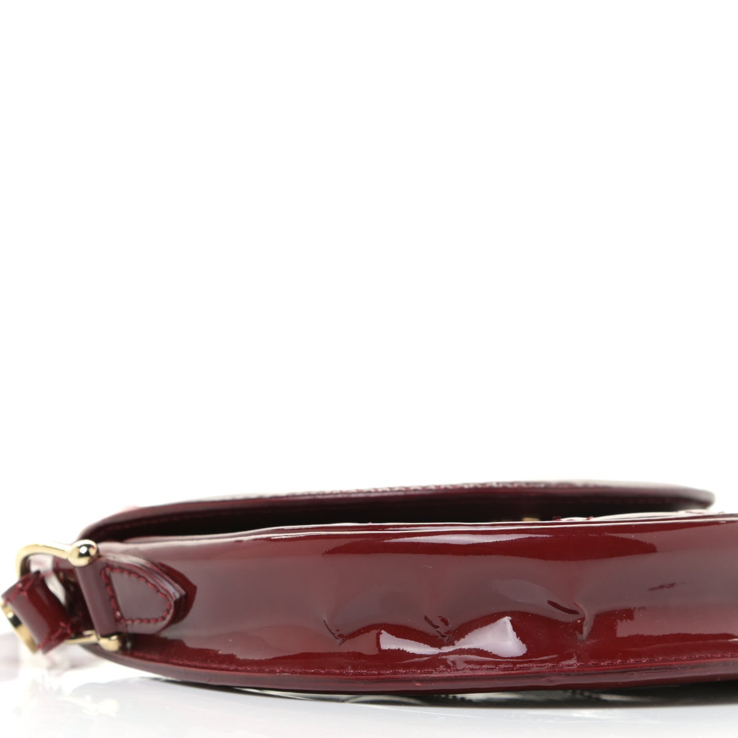 Burberry Patent Calfskin Quilted Mini Crossbody Bag Dark Red 9 of 15