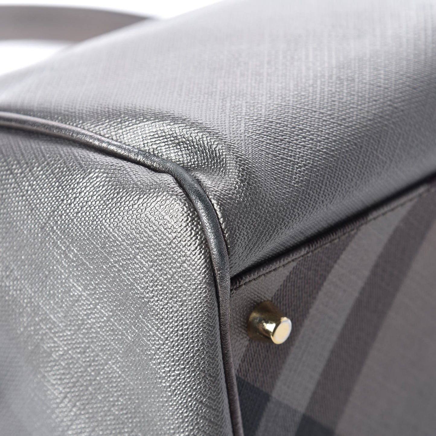 Metallic Nova Check Small Canterbury Tote Silver