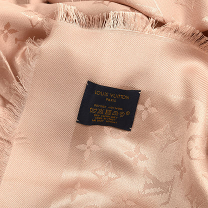 Louis Vuitton Silk Wool Monogram Shawl Natural 3 of 3