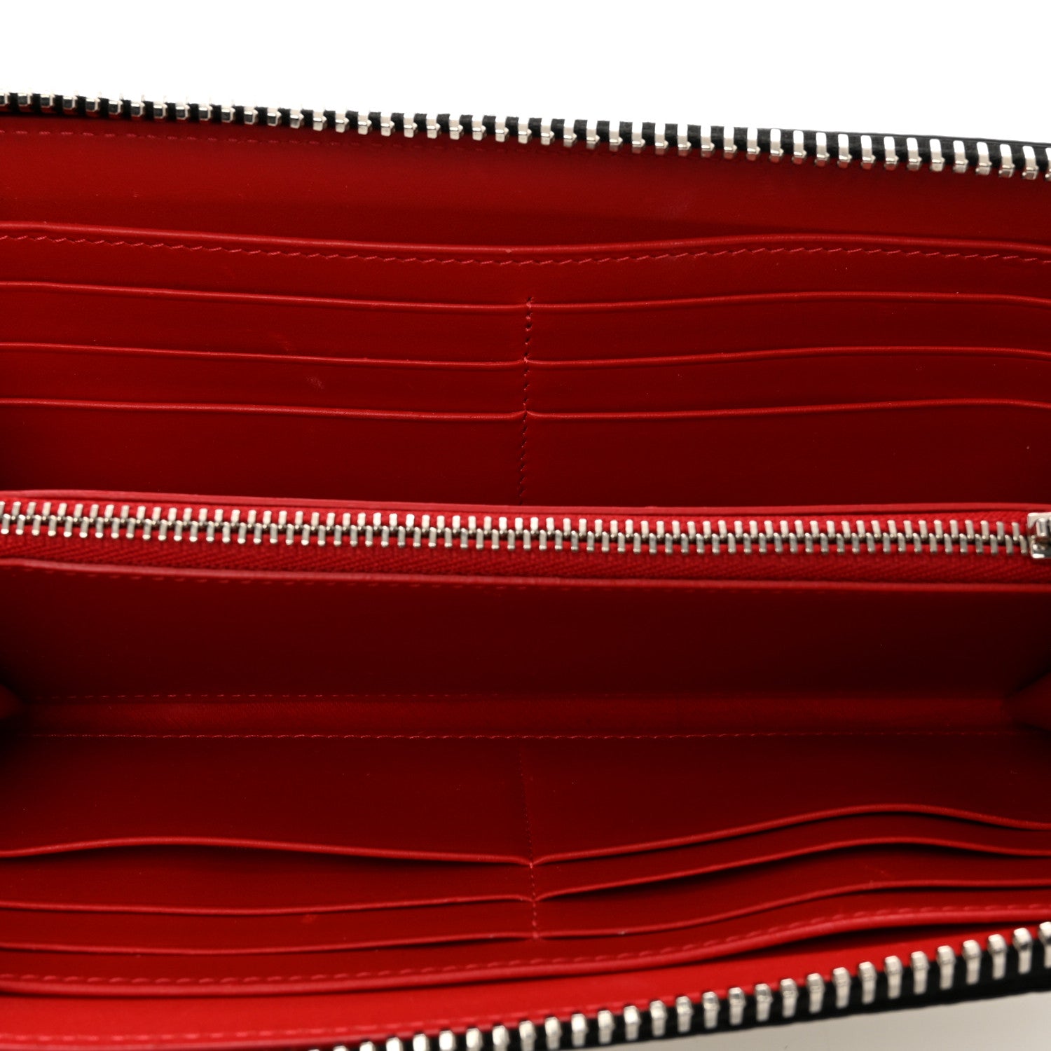 Christian Louboutin Calfskin Panettone Zip Around Wallet Loubi Snow 5 of 10
